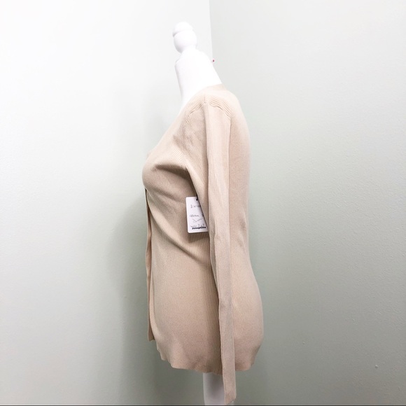 Olivaceous ribbed cardi Cardigan cream - Picture 5 of 16